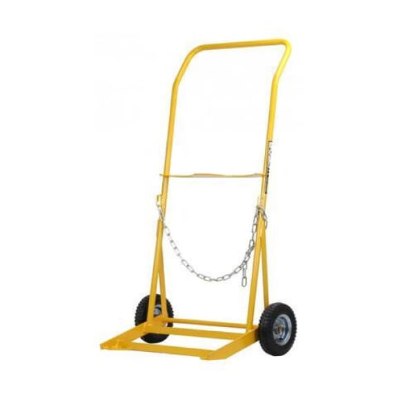 BOSSWELD DUAL G SIZE CYLINDER TROLLEY 200MM PNEUMATIC WHEELS - QWS - Welding Supply Solutions