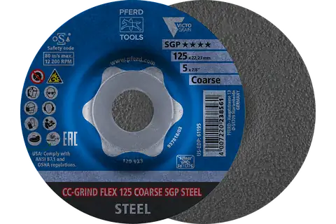 PFERD CC-GRIND DISC FLEX SGP 125 X 22.23 STEEL