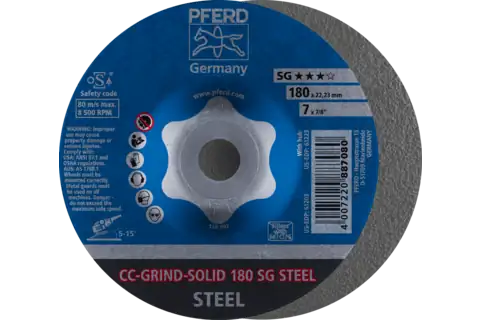 PFERD CC GRIND SOLID 180MM SG STEEL - QWS - Welding Supply Solutions