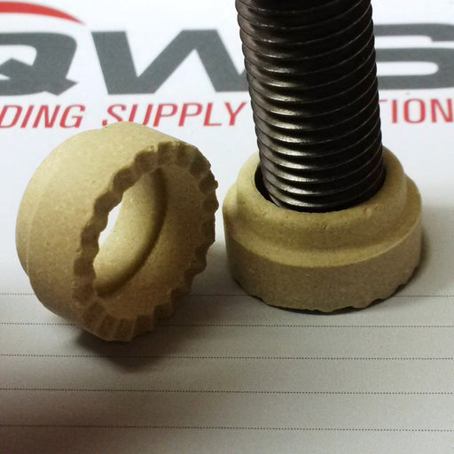 CERAMIC FERRULE FULL BASE 16MM 100/PK - QWS - Welding Supply Solutions