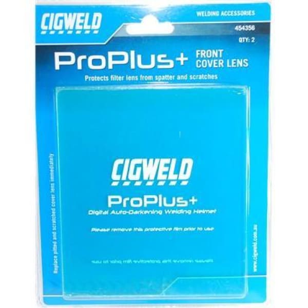 CIGWELD PROPLUS FRONT OUTER COVER LENS 132MM X 114MM 2/PKT - QWS - Welding Supply Solutions