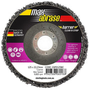 CLEAN AND STRIP DISC 125MM BLACK COARSE - QWS - Welding Supply Solutions