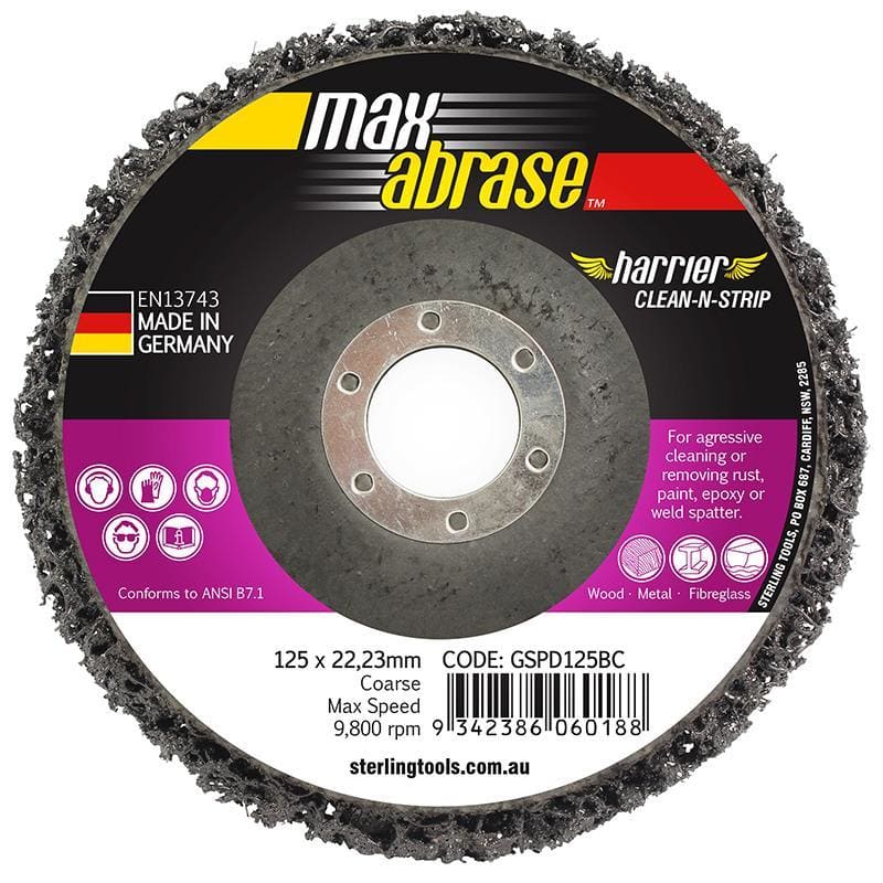 CLEAN AND STRIP DISC 125MM BLACK COARSE - QWS - Welding Supply Solutions