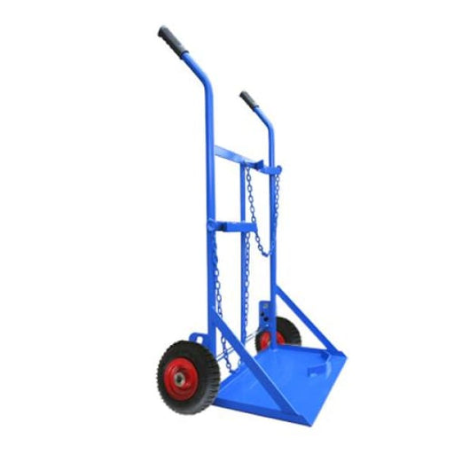 DUAL E & G BOTTLE CYLINDER TROLLEY PNEUMATIC TYRES - QWS - Welding Supply Solutions