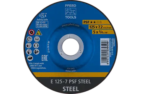 PFERD GRINDING DISC 125X7.2X22 GP D/C - QWS - Welding Supply Solutions