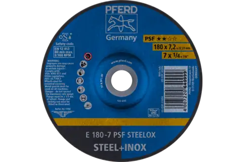 PFERD GRINDING DISC 178X7.2X22 INOX 62017631 - QWS - Welding Supply Solutions