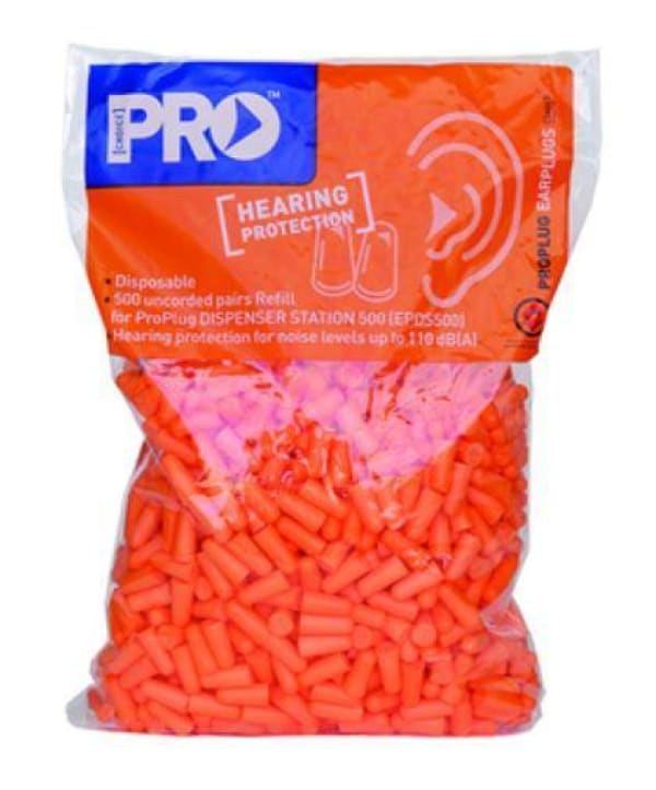 EAR PLUGS PRO BULLET UNCORDED LOOSE 500/BAG - QWS - Welding Supply Solutions