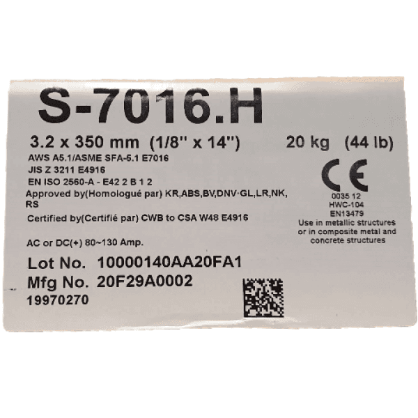 ELECTRODE 7016.H LOW HYDROGEN 3.2MM - QWS - Welding Supply Solutions