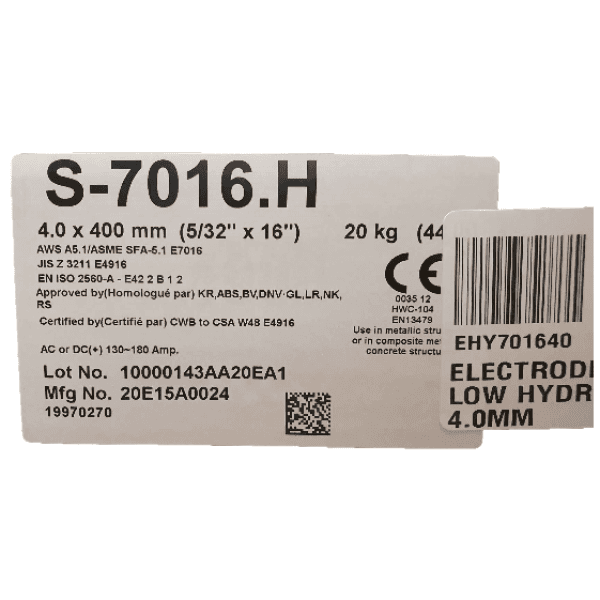 ELECTRODE 7016.H LOW HYDROGEN 4.0MM - QWS - Welding Supply Solutions