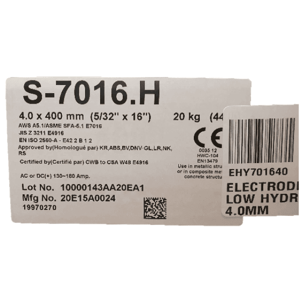 ELECTRODE 7016 LOW HYDROGEN 4.0MM - QWS - Welding Supply Solutions
