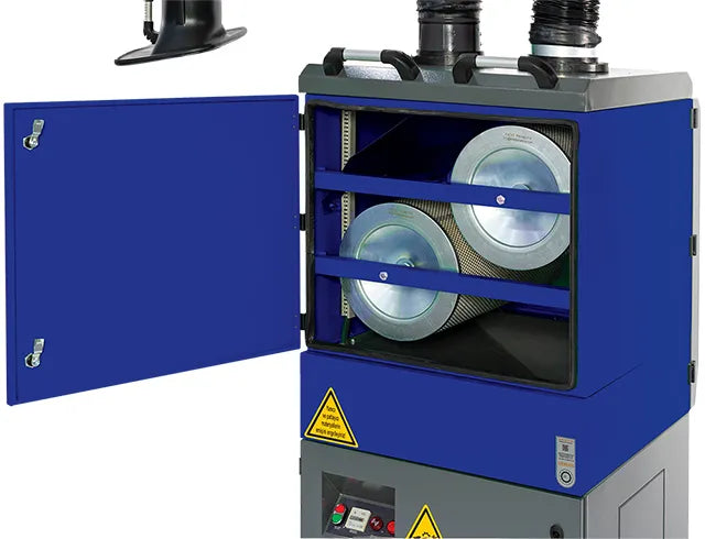 ALLCLEAR MA350 AUTO – MOBILE FUME EXTRACTOR DUAL ARM - QWS - Welding Supply Solutions