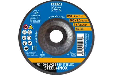 PFERD FLEXIBLE AC DISC 100MM AC36 - QWS - Welding Supply Solutions