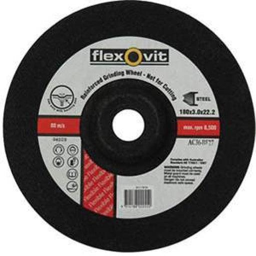 FLEXOVIT 115X3.0X22.23MM AC46 FLEXI DISC DC GRINDING 8211546 - QWS - Welding Supply Solutions