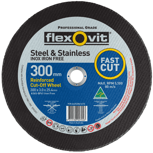 FLEXOVIT CUTTING DISC 300X3.0X25.4MM CHOP 1930525 - QWS - Welding Supply Solutions