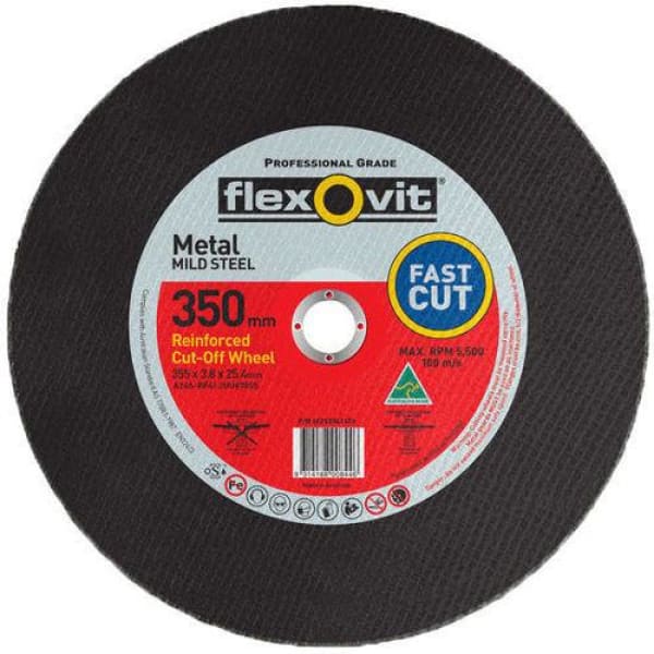 FLEXOVIT CUTTING DISC 350X3.8X25.4MM H/S 2035625 - QWS - Welding Supply Solutions