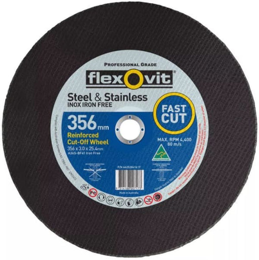 FLEXOVIT CUTTING DISC (CUT-OFF) 356X3.0MM LOW SPEED 1935625 - QWS - Welding Supply Solutions