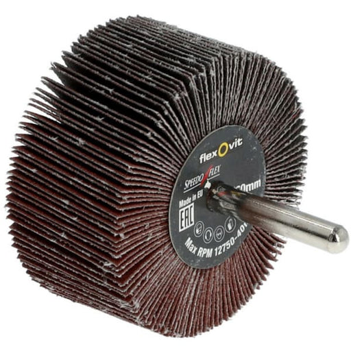 FLEXOVIT FLAP WHEEL 40X20MM P80 6MM SPINDLE CK382299 - QWS - Welding Supply Solutions