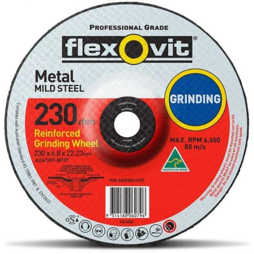 FLEXOVIT GRINDING DISC 230X6.8MM GP D/C 6023068 - QWS - Welding Supply Solutions