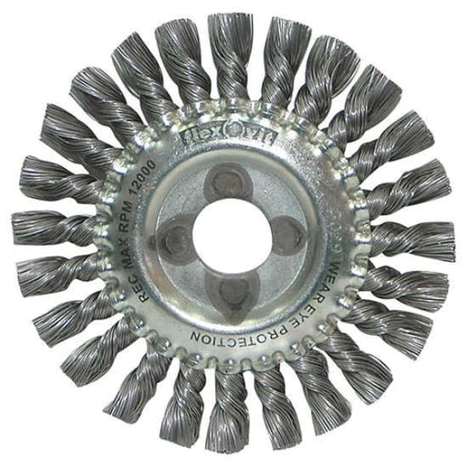 FLEXOVIT TWIST KNOT PIPE BRUSH 125X6X22 W3980 - QWS - Welding Supply Solutions