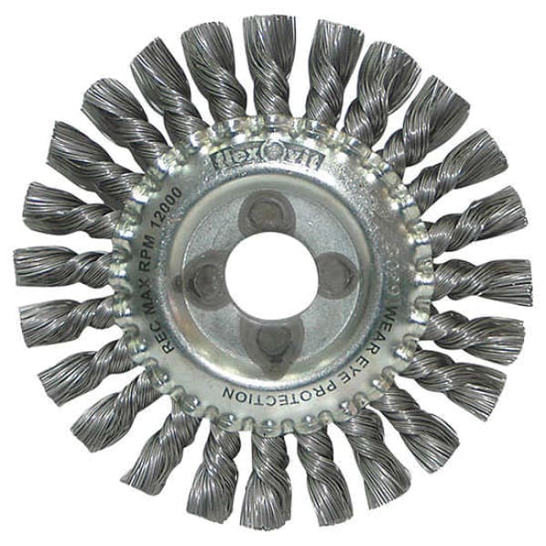 FLEXOVIT TWIST KNOT PIPE BRUSH 125X6X22 W3980 - QWS - Welding Supply Solutions