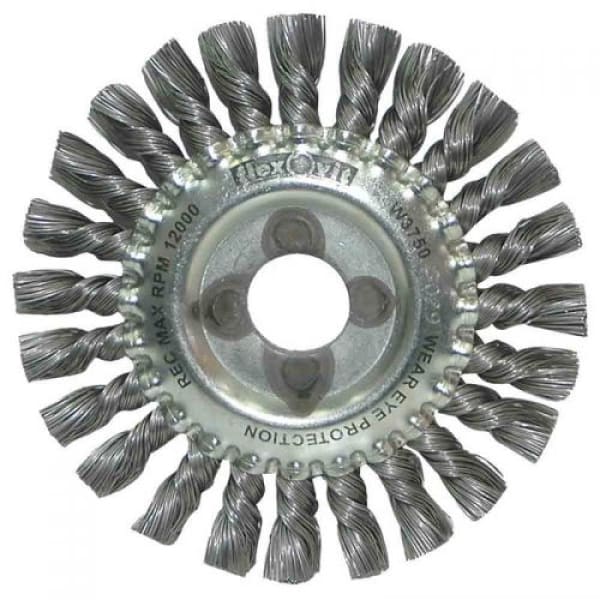 FLEXOVIT WIRE WHEEL 125X1RX22 26G W3750 - QWS - Welding Supply Solutions