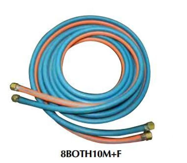 GAS HOSE SET TWIN OXY/LPG 8MM 10MTR WITH FITTINGS HARRIS - QWS - Welding Supply Solutions