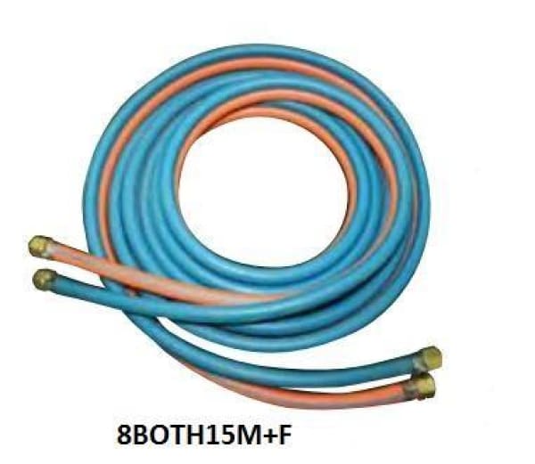 GAS HOSE SET TWIN OXY/LPG 8MM 15MTR WITH FITTINGS HARRIS - QWS - Welding Supply Solutions