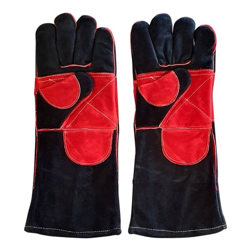 GLOVES BLACK & RED PAIR OF LEFTIES HEAVY DUTY WELDMAX 16" - QWS - Welding Supply Solutions