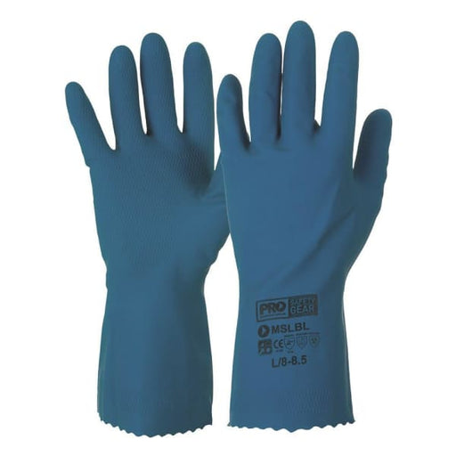 GLOVES BLUE SILVER-LINED PREMIUM LATEX LARGE MSLBL - QWS - Welding Supply Solutions