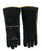 GLOVES WELDING BLACK & GOLD LEATHER 16 INCH LONG (B) - QWS - Welding Supply Solutions