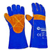 GLOVES WELDING PROMAX BLUE LEATHER - PAIR CUT RESISTANCE 3 - QWS - Welding Supply Solutions