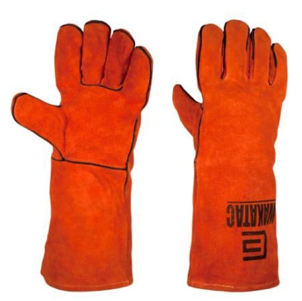 GLOVES WELDING WAKATAC RED LEATHER 406MM LONG - QWS - Welding Supply Solutions