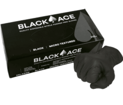 H/D POWDER FREE NITRILE GLOVES BOX100 -XL BLACK ACE - QWS - Welding Supply Solutions