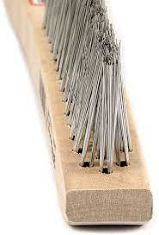 HAND-HELD WIRE BRUSH S/S CONVERGED FACE W4440 - QWS - Welding Supply Solutions