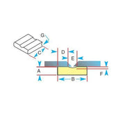 KATBAK CERAMIC BACKING BAR 1X1 TILE 1/4 GROOVE - QWS - Welding Supply Solutions