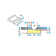 KATBAK CERAMIC BACKING BAR 1X1 TILE 7/16 GROOVE - QWS - Welding Supply Solutions