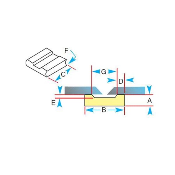 KATBAK CERAMIC BACKING BAR13MM SQUARE CONCAVE - QWS - Welding Supply Solutions
