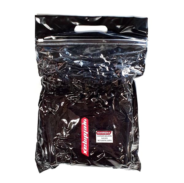 LEATHER WELDERS SLEEVES WELDMAX W/ ELASTIC CUFFS - QWS - Welding Supply Solutions