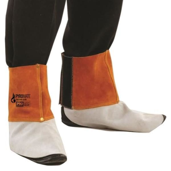 LEATHER WELDERS SPATS VELCRO BACK CLOSURE - QWS - Welding Supply Solutions