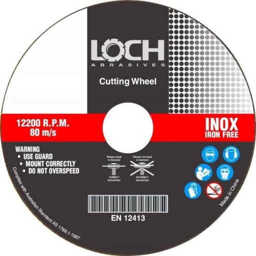 LOCH ULTRA THIN CUTTING DISC 100 X1.0MM 908076 - QWS - Welding Supply Solutions