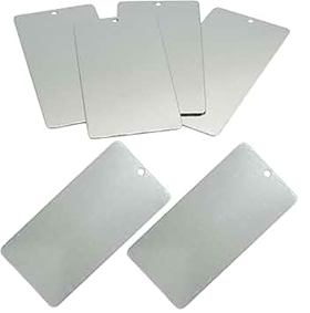 100X50X0.24MM TINPLATE METAL TAGS FOR GALVANISING / BOX1000 - QWS - Welding Supply Solutions