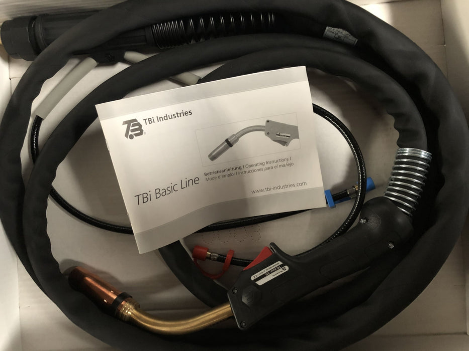 MIG TORCH MB511 4MTR 450AMP  BINZEL STYLE BLACK TBI - QWS - Welding Supply Solutions