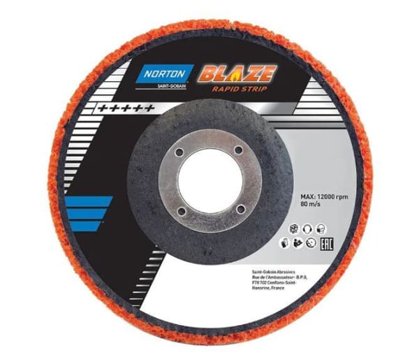 NORTON BLAZE RAPID STRIP MEDIUM 125MM CERAMIC STRIPPING DISC - QWS - Welding Supply Solutions