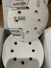 NORTON NO-FIL SPEEDGRIP DISC 125MM 8 HOLE 240G CD858775 - QWS - Welding Supply Solutions