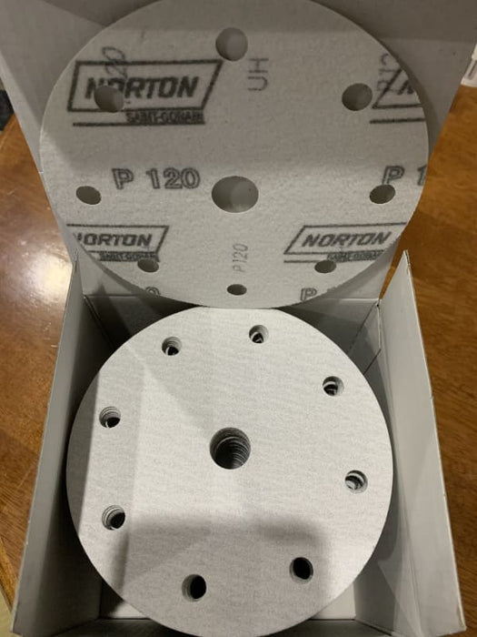 NORTON NO-FIL SPEEDGRIP DISC 150MM 8 HOLE 120G CD858580 - QWS - Welding Supply Solutions