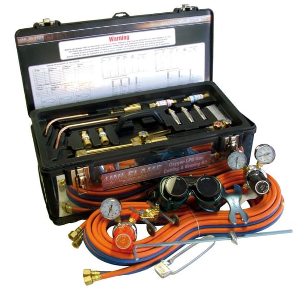 OXY/LPG CUTTING KIT WITH FB ARRESTORS, GUIDES & REGULATORS - QWS - Welding Supply Solutions