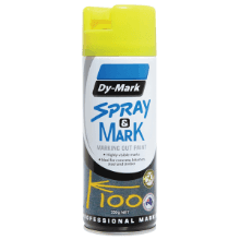 PAINT SPRAY N MARK FLUORO YELLOW 350G AEROSOL - QWS - Welding Supply Solutions