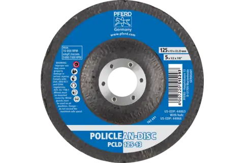 PFERD POLICLEAN & STRIP 125MM BLACK PCLD - QWS - Welding Supply Solutions