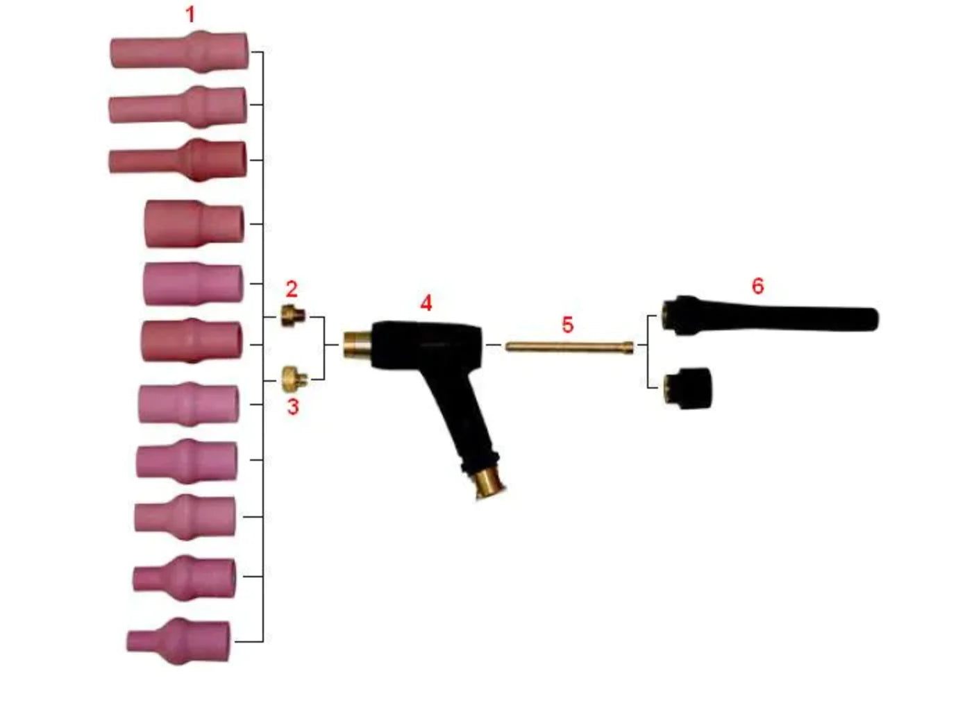 ITEMS BELOW ARE IN ORDER TO THE DIAGRAM