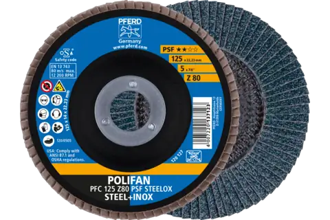 PFERD FLAP DISC 125MM 120G ZIRC 67769125 - QWS - Welding Supply Solutions